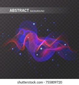 Magic glowing effect on transparent background for your design, colorful abstract effect. Vector eps 10