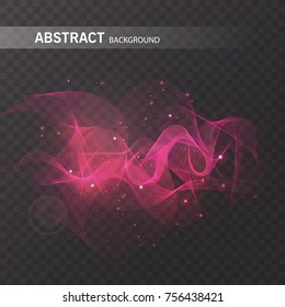 Magic glowing effect on transparent background for your design, colorful abstract effect. Vector eps 10