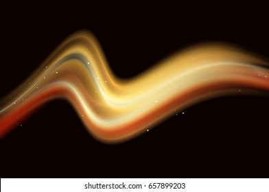 Magic glowing light swirl trail trace effect. Graphic concept for your design.