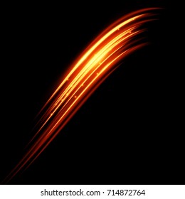 Magic glowing light swirl trail trace effect. Graphic concept for your design.