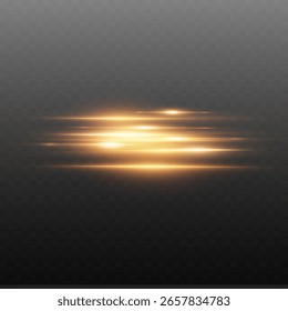 Efectos de luz de línea brillante mágica. Sobre un fondo transparente.