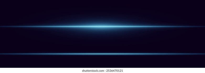 Magic glowing neon light lines. Laser light beam.