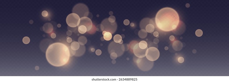 Magic glowing sparks sparkle. On a transparent background.