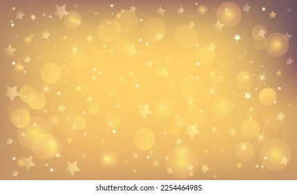 Zauberhafter goldener Hintergrund in funkelnden Sternen. Vektorgrafik.