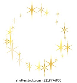 Magic gold sparkle texture vector star background. Celebration banner. Vector illustration. Christmas light effect.