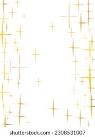 Magic gold sparkle texture vector star background. Decorative gold falling magic stars on white background sparkle pattern graphic design. Christmas starlight banner backdrop.