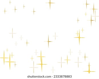 Magic gold sparkle texture vector star background. Gold flying stars confetti magic christmas frame vector, premium sparkles stardust border background. Christmas starlight banner backdrop.