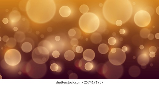 Magic golden bokeh, light lights and sparks. Vector EPS10