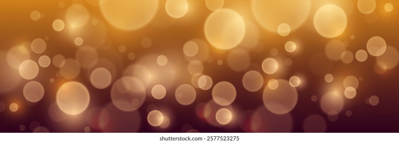 Magic golden bokeh, light lights and sparks. Vector EPS10