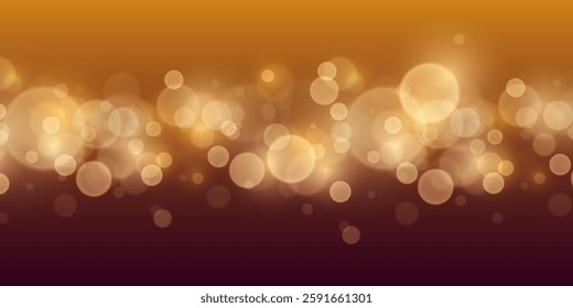 Magic golden bokeh, light lights and sparks. Vector EPS10