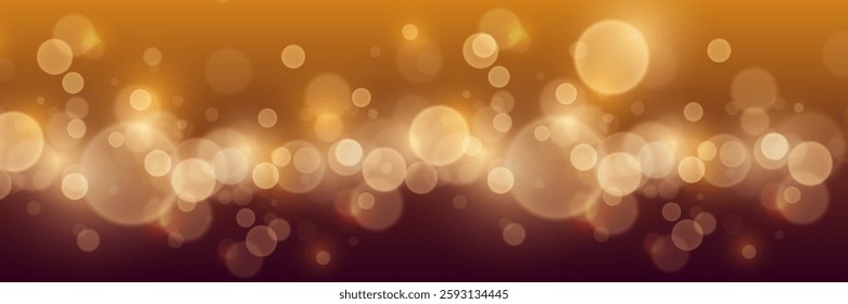 Magic golden bokeh, light lights and sparks. Vector EPS10