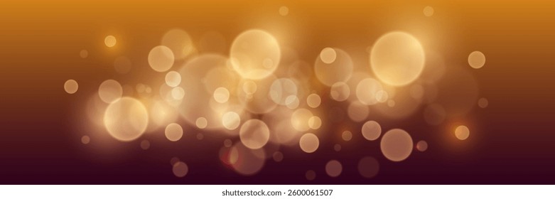 Magic golden bokeh, light lights and sparks. Vector EPS10