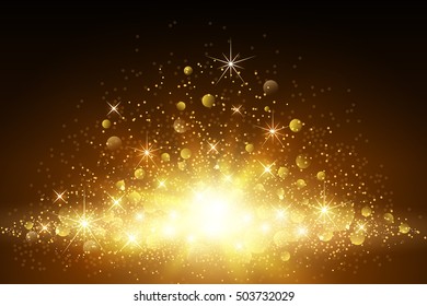 Magic golden dust, vector art and illustration.