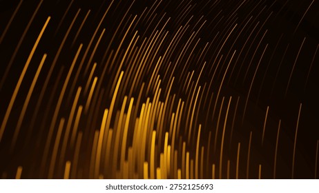 Magic Golden Lines Dance In Fluid Patterns. Ideal For Luxury Brands Seeking Eye-Catching Visual Elements.