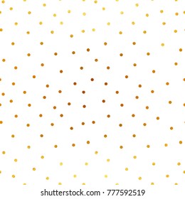 Magic golden snow or dots. Seamless vector pattern. Merry Christmas and happy New Year.