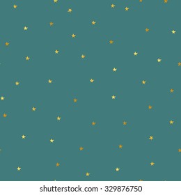 Magic golden  stars seamless pattern