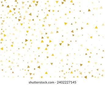 El fondo mágico triangular triangular de oro. Ilustración vectorial.