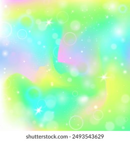 Magic Gradient. Green Fairy Pattern. Unicorn Hologram. Holographic Abstract Invite. Yellow Sparkles Invitation. Pink Cosmic Background. Rainbow Backdrop. Stars Magic Gradient.