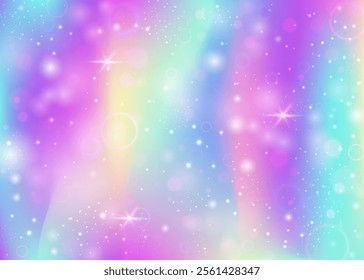 Magic Gradient. Pink Fairy Hologram. Girl Background. Iridescent Girlish Effect. Purple Cosmic Pattern. Blue Colorful Invitation. Rainbow Backdrop. Neon Magic Gradient.