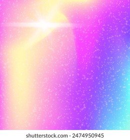 Gradiente mágico. Patrón de hadas rosadas. Fondo Kawaii. Invitación Abstractas holográfica. Invitación mágica púrpura. Holograma Lila Borrosa. Fondo Unicornio. Lindo gradiente mágico.