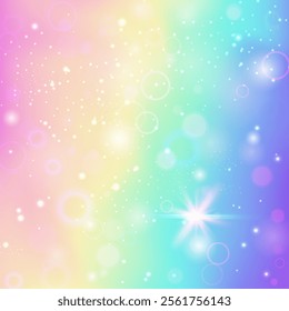 Magic Gradient. Pink Girl Invitation. Rainbow Pattern. Fairytale Girlish Invite. Purple Blurred Background. Blue Colorful Hologram. Unicorn Glitter. Candy Magic Gradient.