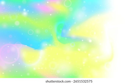 Degradê Mágico. Padrão De Arco-Íris Rosa E Fundo De Fadas Bonito. Holograma Kawaii Roxo. Papel De Parede De Aquarela Abstrata De Sonho De Doce Cósmico. Gradiente mágico verde.