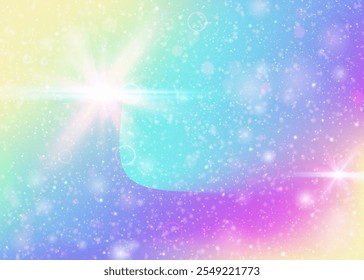 Magic Gradient. Pink Unicorn Background. Princess Hologram. Holographic Blurred Effect. Purple Galaxy Pattern. Lilac Magical Invitation. Girl Backdrop. Stars Magic Gradient.