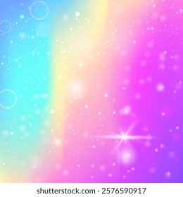 Magic Gradient. Pink Unicorn Hologram. Blue Galaxy Invitation. Iridescent Blurred Invite. Fairy Pattern. Purple Cosmic Background. Kawaii Texture. Candy Magic Gradient.