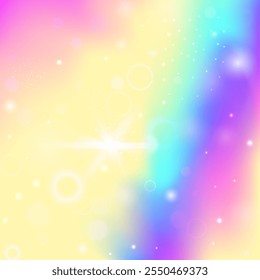 Magic Gradient. Purple Rainbow Invitation. Unicorn Background. Iridescent Fantasy Mesh. Pink Mystical Pattern. Blue Sparkles Hologram. Girl Texture. Party Magic Gradient.