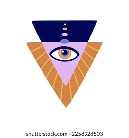 Magic greek eye symbol of evil protection and providence isolated color icon. Vector esoteric mystic souvenir, talisman of luck, esoteric souvenir