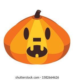 Magic halloween pumpkin icon. Isometric of magic halloween pumpkin vector icon for web design isolated on white background