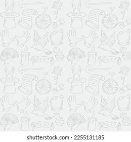 Magic hand drawn doodle set. Doodle set of magic. Collection halloween elements. Magic cauldron, pot, hat, broom, potions, fortune-telling cards, runes, books, magic wand, hourglass. | vector art.
