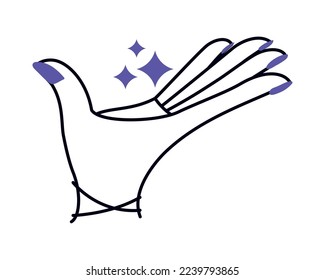 magic hand icon on white background