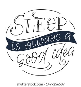 Magic hand lettering. Beautiful childish night elements and characters. Sweet dreams. Vector eps10, letter logotype. Isolated graphic. Modern linear label, emblem.