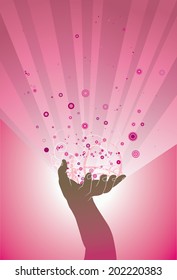 magic hand light symbol creative