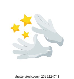 Magic hand vector colorful stickers Icon Design illustration. EPS 10 File