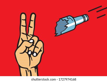 Magic hand vector Set. Magic hand Concept, Illustration design. art, line, drawing, cartoon, funny.