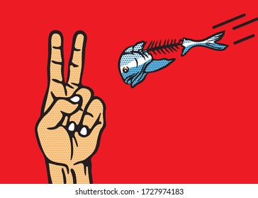 Magic hand vector Set. Magic hand Concept, Illustration design. art, line, drawing, cartoon, funny.
