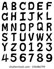 magic hand write font, type font, typography, vector set