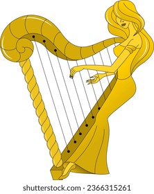 magic harp character from a fairy tale