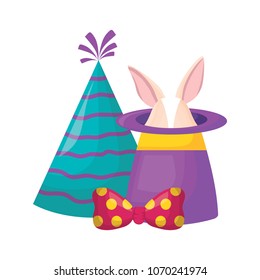 magic hat and bow tie icon