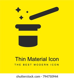Magic Hat bright yellow material minimal icon or logo design