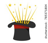 Magic hat cap icon. Cartoon illustration of magic hat cap vector icon for web.
