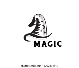 Magic hat classic drawing art logo design inspiration