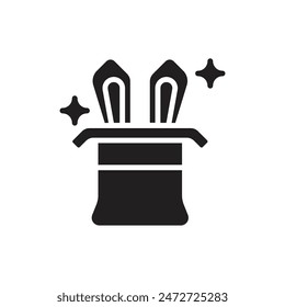 Magic Hat Filled Icon Vector Illustration