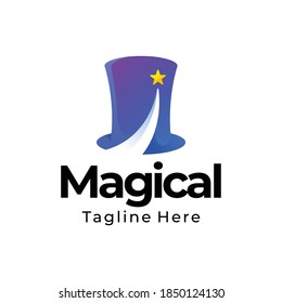 magic hat gradient logo design