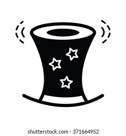 magic hat icon  black color