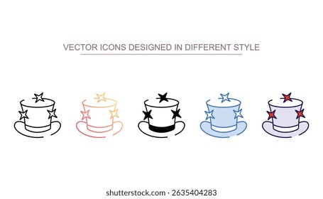 Magic Hat icon design with white background stock illustration