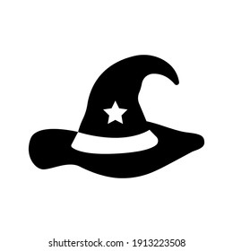 magic hat icon of glyph style design vector template