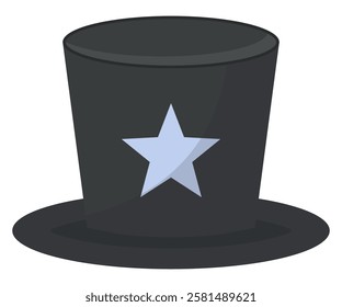 Magic hat icon isolated on white background.